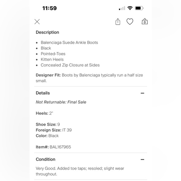 Authentic Balenciaga Suede Booties - Picture 2 of 7